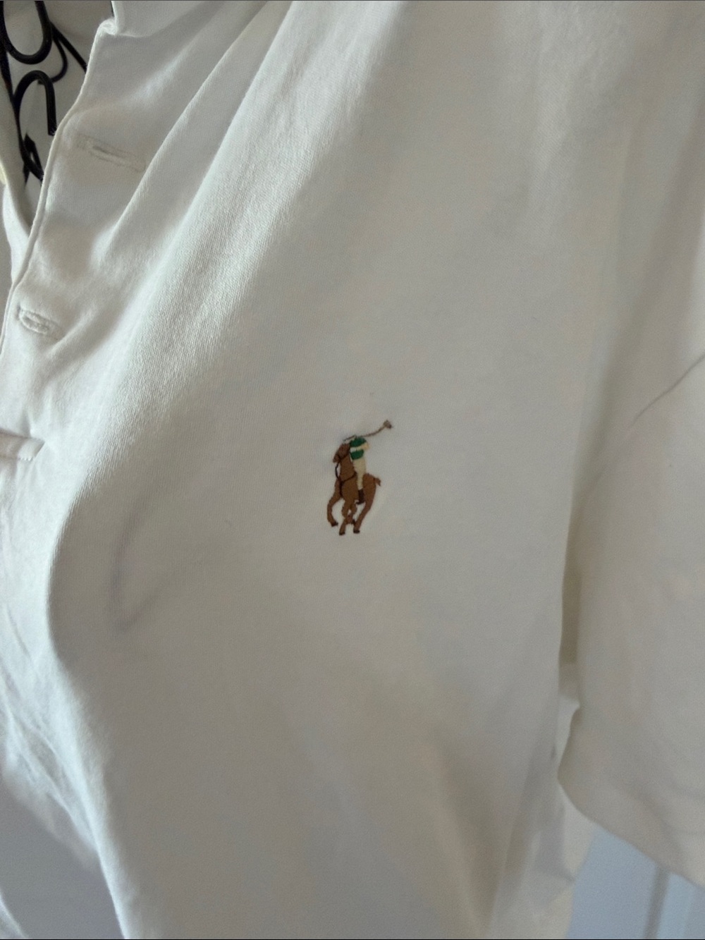 Polo by Ralph Lauren White Embroidered Pony Polo Shirt - Picture 2 of 3